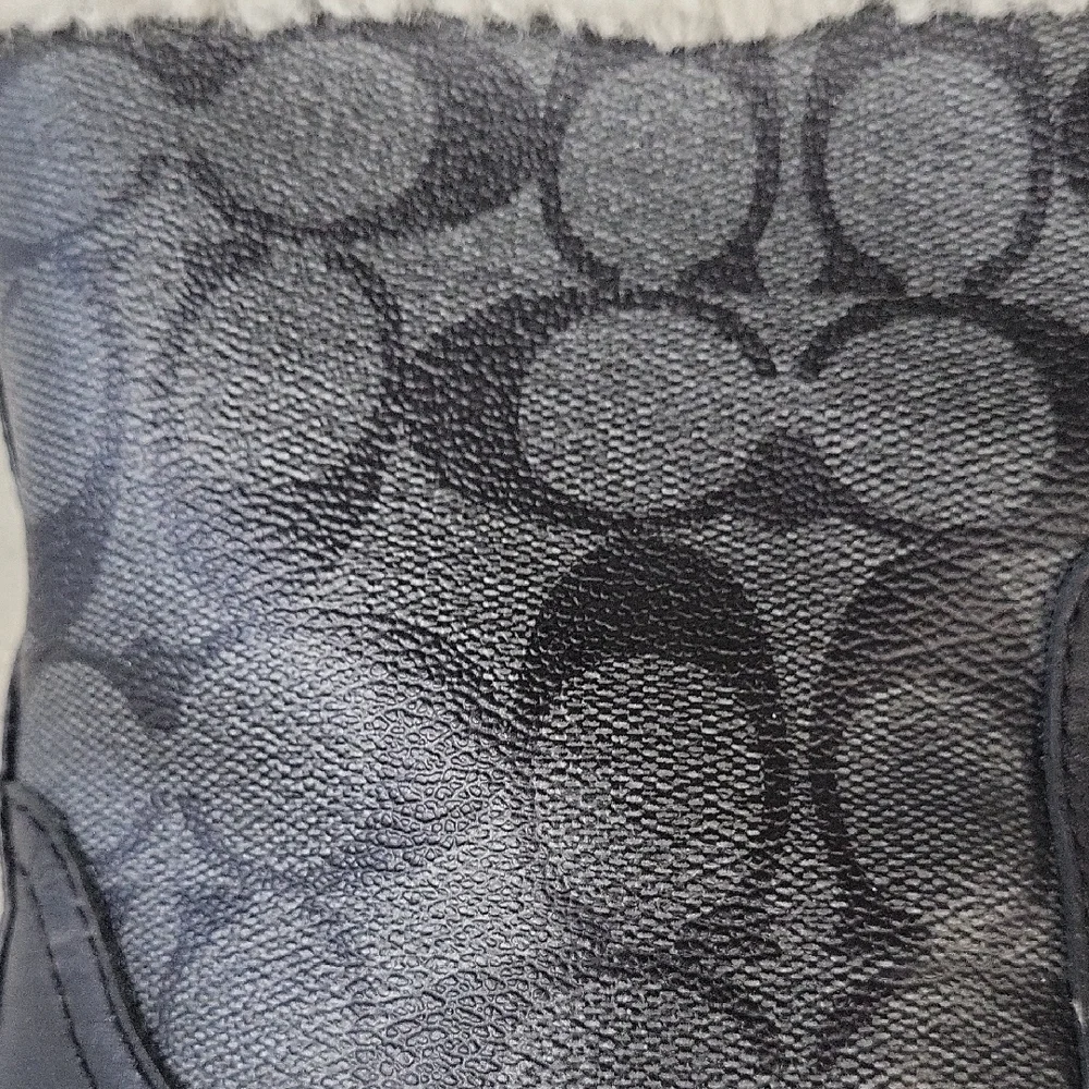Coach Black and Gray Winter Boots Like New - Picture 4 of 5